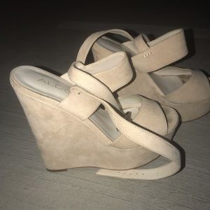 Aldo Shoes - Aldo suede nude wedges Aldo Shoes - Aldo suede nude wedges